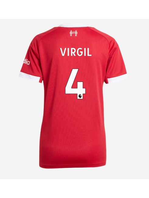 Liverpool Virgil van Dijk #4 Replika Hemmakläder Dam 2025-26 Kortärmad Liverpool Virgil van Dijk #4 Replika Hemmakläder Dam 2025-26 Kortärmad